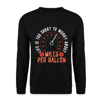 Classic Car Collector - Unisex Sweatshirt - black - Front - Alina (178cm) & Michal (187cm)