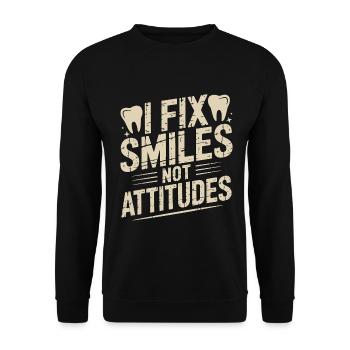 Orthodontic Hygienist I Fix Smiles Dental Health - Unisex Sweatshirt - black - Front - Alina (178cm) & Michal (187cm)