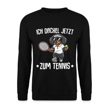 Tennis player I'm going to tennis now - Unisex Sweatshirt - black - Front - Alina (178cm) & Michal (187cm)