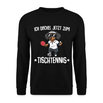 Je vais maintenant au tennis de table - Sweat-shirt Unisexe - noir - Devant - Alina (178cm) & Michal (187cm)