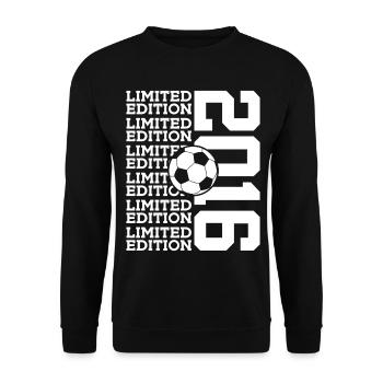 LIMITED EDITION 2016 FOOTBALL 10TH BIRTHDAY - Unisex Sweatshirt - black - Front - Alina (178cm) & Michal (187cm)