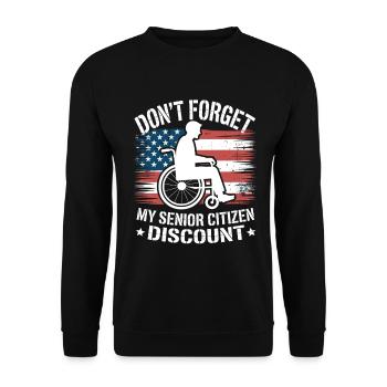 Getting Older Funny Seniors Motif - Unisex Sweatshirt - black - Front - Alina (178cm) & Michal (187cm)
