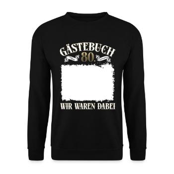 Chemise du livre d’or du 80e anniversaire Nous y étions - Sweat-shirt Unisexe - noir - Devant - Alina (178cm) & Michal (187cm)