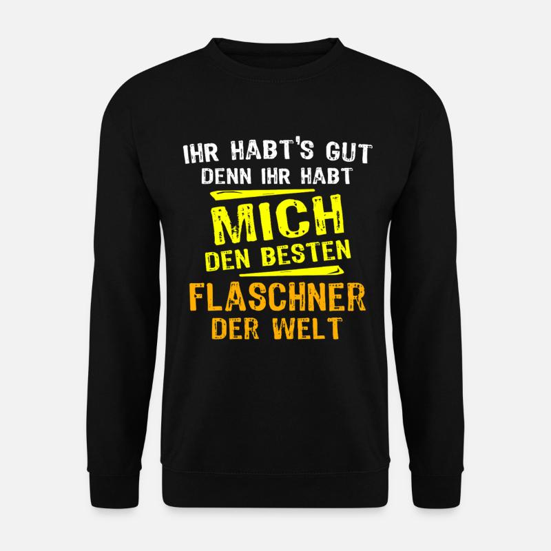 Flaschner Geschenk - Unisex Pullover - Schwarz