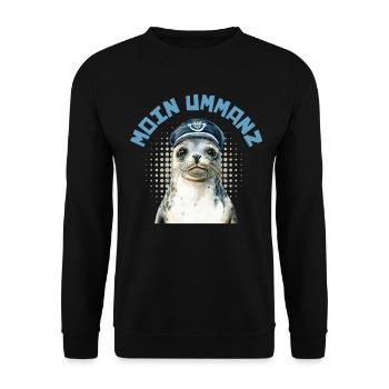 Insel Ummanz MOIN UMMANZ Ostsee Urlaub Lustig - Unisex Pullover - Schwarz - Vorne - Alina (178cm) & Michal (187cm)
