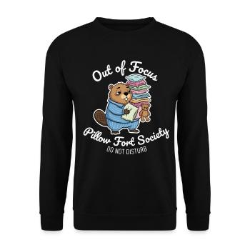 Tired Beaver - Unisex Sweatshirt - black - Front - Alina (178cm) & Michal (187cm)