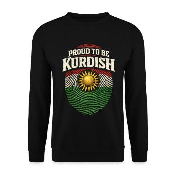 Kurdistan Kurd Kurden Proud To be Kurdish - Unisex Sweatshirt - black - Front - Alina (178cm) & Michal (187cm)