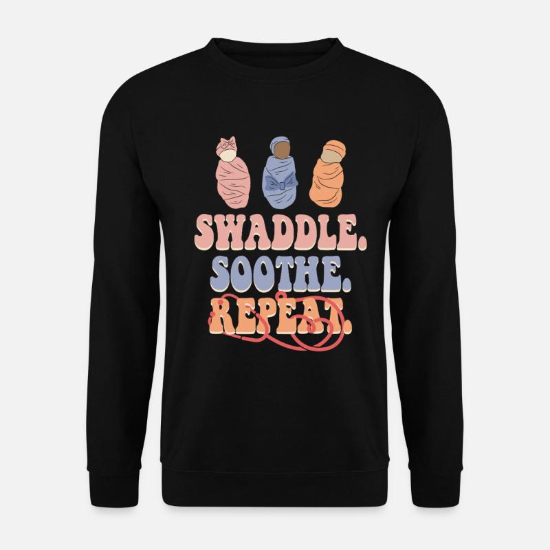 NICU Krankenschwester Shaddle Soothe - Unisex Pullover - Schwarz