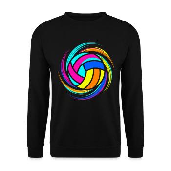 Colorful volleyball - Unisex Sweatshirt - black - Front - Alina (178cm) & Michal (187cm)
