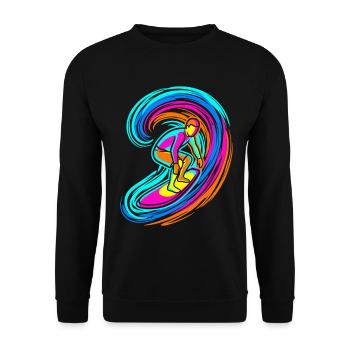VAGUE SURFER - Sweat-shirt Unisexe - noir - Devant - Alina (178cm) & Michal (187cm)