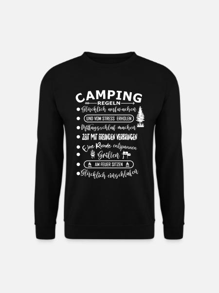 Real Camping Rules Outdoor Adventure - Unisex Sweatshirt - black