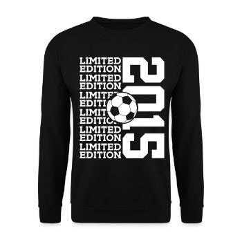 LIMITED EDITION 2015 FUßBALL 11. GEBURTSTAG - Unisex Pullover - Schwarz - Vorne - Alina (178cm) & Michal (187cm)