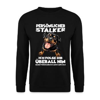 Rottweiler T Propriétaire de chien Vêtements pour chiens Rotti Ro - Sweat-shirt Unisexe - noir - Devant - Alina (178cm) & Michal (187cm)