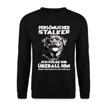 Rottweiler T Propriétaire de chien Vêtements pour chiens Rotti Ro - Sweat-shirt Unisexe - noir - Devant - Alina (178cm) & Michal (187cm)