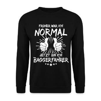 Opérateur d’excavatrice - Sweat-shirt Unisexe - noir - Devant - Alina (178cm) & Michal (187cm)