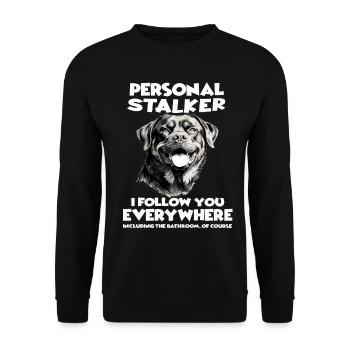 Dog Rottweiler Dog Owner Gift Rottweiler - Unisex Sweatshirt - black - Front - Alina (178cm) & Michal (187cm)