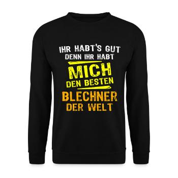 Don Blechner - Sweat-shirt Unisexe - noir - Devant - Alina (178cm) & Michal (187cm)