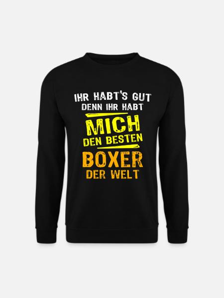 Boxer Geschenk - Unisex Pullover - Schwarz