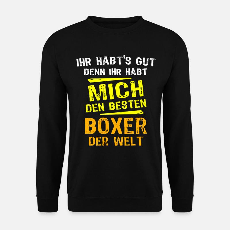 Boxer Geschenk - Unisex Pullover - Schwarz