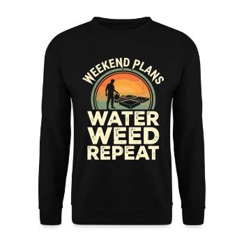 Weekend Plans Garten Humor - Unisex Pullover - Schwarz - Vorne - Alina (178cm) & Michal (187cm)