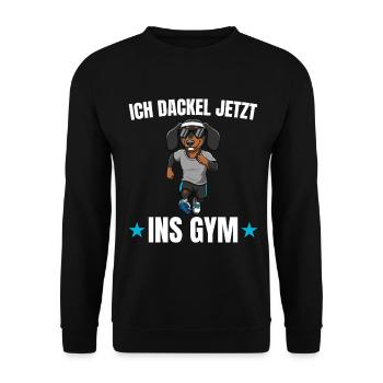 Workout I'm going to the gym now - Unisex Sweatshirt - black - Front - Alina (178cm) & Michal (187cm)