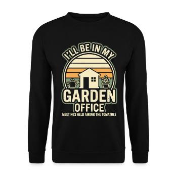 Garden Office Humor Garten Spruch - Unisex Pullover - Schwarz - Vorne - Alina (178cm) & Michal (187cm)