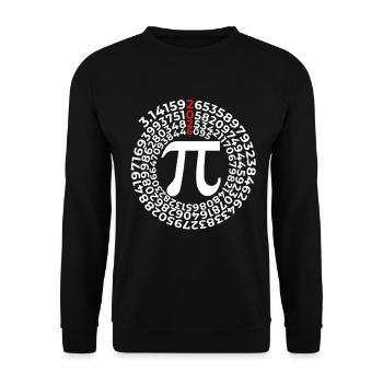 Jour Pi 2026 avec Spirale des Nombres | Numéro de district 3.1415 - Sweat-shirt Unisexe - noir - Devant - Alina (178cm) & Michal (187cm)