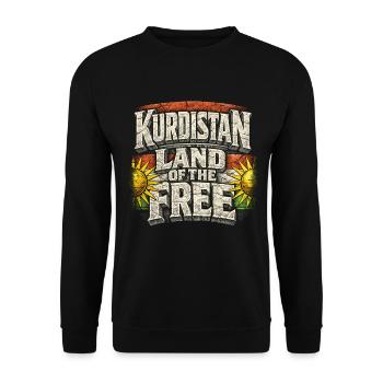 Kurdistan Land Of The Free Kurde Kurden - Unisex Pullover - Schwarz - Vorne - Alina (178cm) & Michal (187cm)