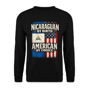 Nicaragua Nicaragisch - Unisex Pullover - Schwarz - Vorne - Alina (178cm) & Michal (187cm)
