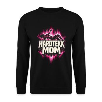 Hardtekk Mom Tekke East Germany - Unisex Sweatshirt - black - Front - Alina (178cm) & Michal (187cm)