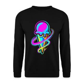 eiscreme - Unisex Sweatshirt - black - Front - Alina (178cm) & Michal (187cm)