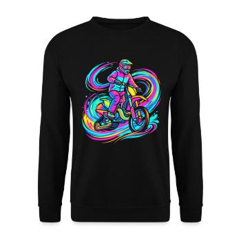 motocross riders - Unisex Sweatshirt - black - Front - Alina (178cm) & Michal (187cm)