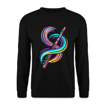 Flûte colorée - Sweat-shirt Unisexe - noir - Devant - Alina (178cm) & Michal (187cm)