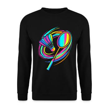 Badminton rackets - Unisex Sweatshirt - black - Front - Alina (178cm) & Michal (187cm)