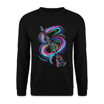 Clarinette colorée - Sweat-shirt Unisexe - noir - Devant - Alina (178cm) & Michal (187cm)