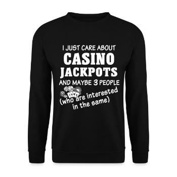 Casino Casino Players - Unisex Sweatshirt - black - Front - Alina (178cm) & Michal (187cm)