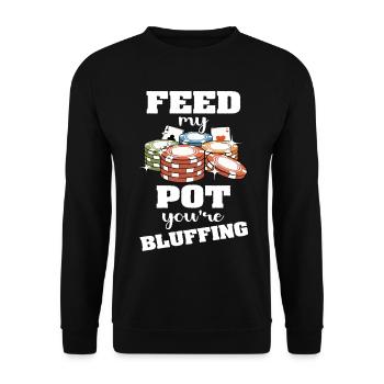 Poker Poker Players - Unisex Sweatshirt - black - Front - Alina (178cm) & Michal (187cm)