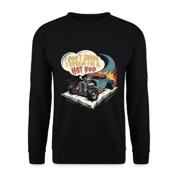 Vintage Collector I Dream I'm A Hot Rod - Unisex Sweatshirt - black - Front - Alina (178cm) & Michal (187cm)