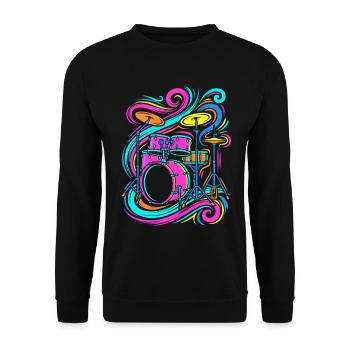 percussion - Unisex Sweatshirt - black - Front - Alina (178cm) & Michal (187cm)