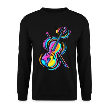 violon - Sweat-shirt Unisexe - noir - Devant - Alina (178cm) & Michal (187cm)