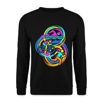 Triathlon - Unisex Pullover - Schwarz - Vorne - Alina (178cm) & Michal (187cm)