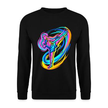 Kickboxer - Unisex Sweatshirt - black - Front - Alina (178cm) & Michal (187cm)