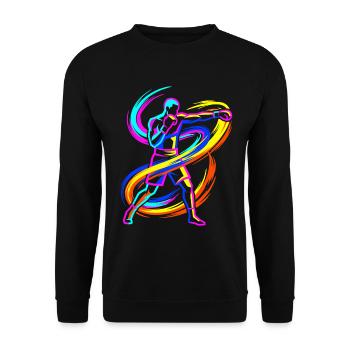 boxe - Sweat-shirt Unisexe - noir - Devant - Alina (178cm) & Michal (187cm)