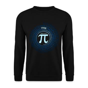 Pi Inventor | William Jones 1706 Circle number - Unisex Sweatshirt - black - Front - Alina (178cm) & Michal (187cm)