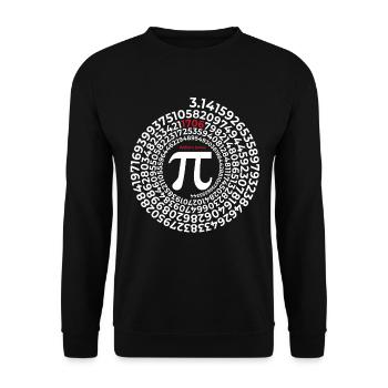 Pi Inventor | William Jones 1706 Circle number - Unisex Sweatshirt - black - Front - Alina (178cm) & Michal (187cm)