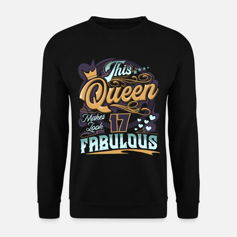 17th Birthday Queen - Unisex Sweatshirt - black