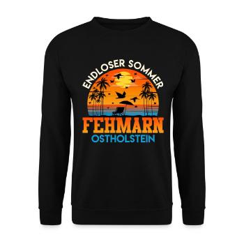 Vacances en mer Baltique VACANCES SANS FIN À FEHMARN - Sweat-shirt Unisexe - noir - Devant - Alina (178cm) & Michal (187cm)