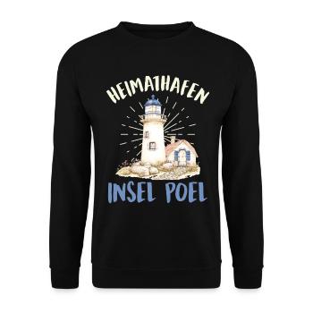 Baltic Sea Holiday HEIMATHAFEN INSEL POEL Lustig - Unisex Sweatshirt - black - Front - Alina (178cm) & Michal (187cm)