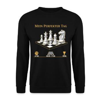 Échecs de jour parfait - Sweat-shirt Unisexe - noir - Devant - Alina (178cm) & Michal (187cm)