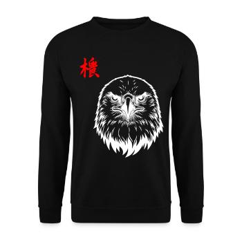 Eagle Asian - Unisex Sweatshirt - black - Front - Alina (178cm) & Michal (187cm)